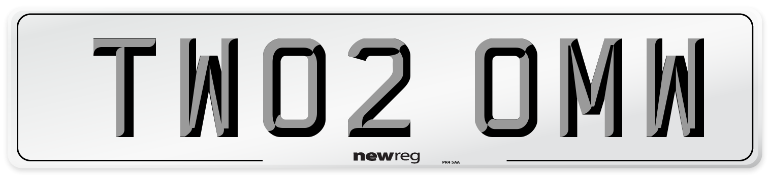 TW02 OMW Number Plate from New Reg